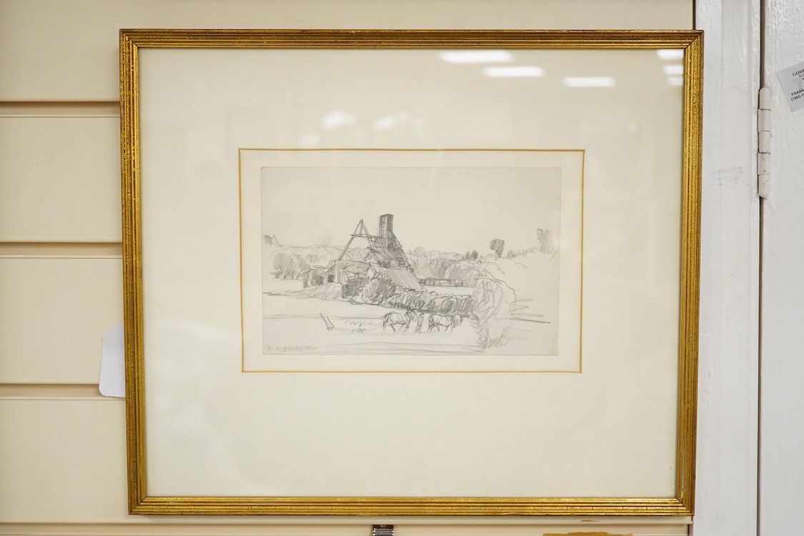 Thomas Sewell Robins (1810-1880), Study of a three masted sailing vessel, signed with monogram 'TSR', maritime interest watercolour, 17 x 24cm